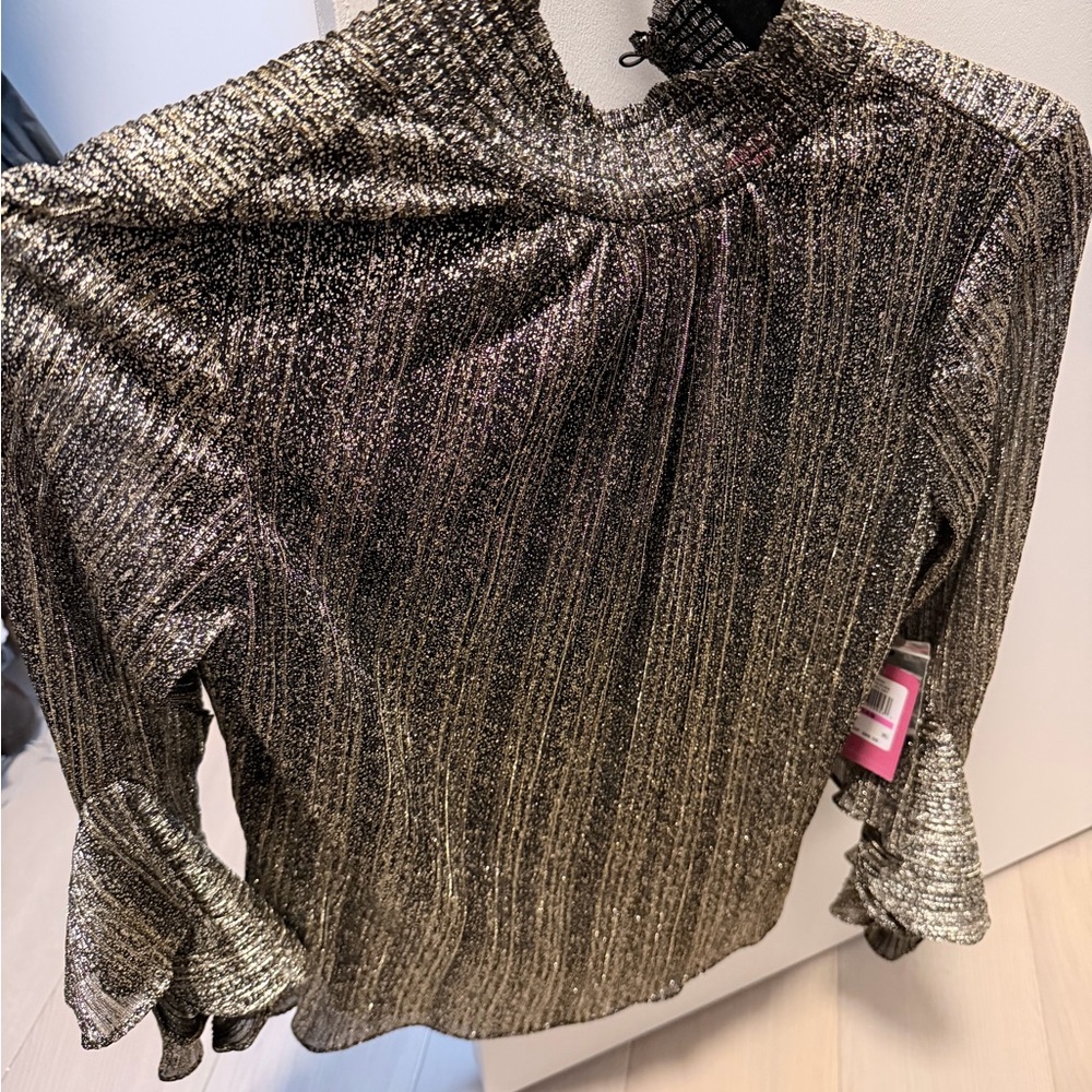 Vince Camuto Gold Metallic Blouse